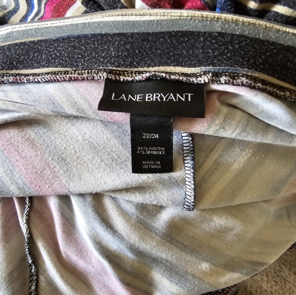 Lane Bryant Multicolor Pull on A-Line Long Maxi Skirt Size 22/24 - Picture 4 of 4